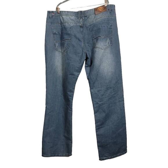 E Division Distressed Jeans Size 46 Mens Blue Jean Denim Plus Casual  - Picture 2 of 11